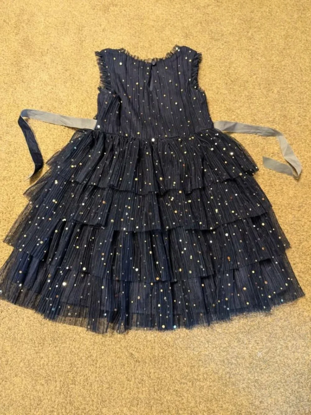 Girls size 6 navy dress